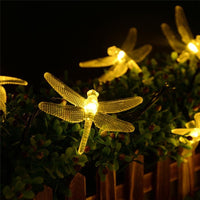 Guirlande de 20 Libellules Solaires Pour Jardin
