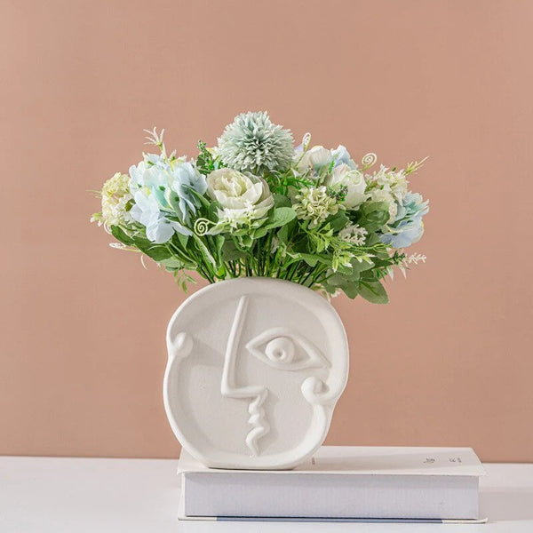 Vase Visage Abstrait de Style Picasso