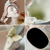 Vase en Céramique "La Jeune Fille aux Papillons"
