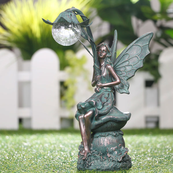 Lumières à DEL à piles jardin Ange Figurines et statues - Chine