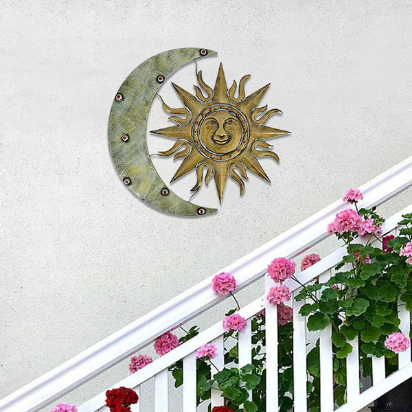 Décoration Murale Extérieure Le Soleil a Rendez-vous avec la Lune